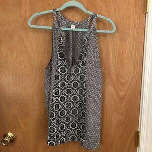Women’s Printed Tank Top Blouse, Size Large